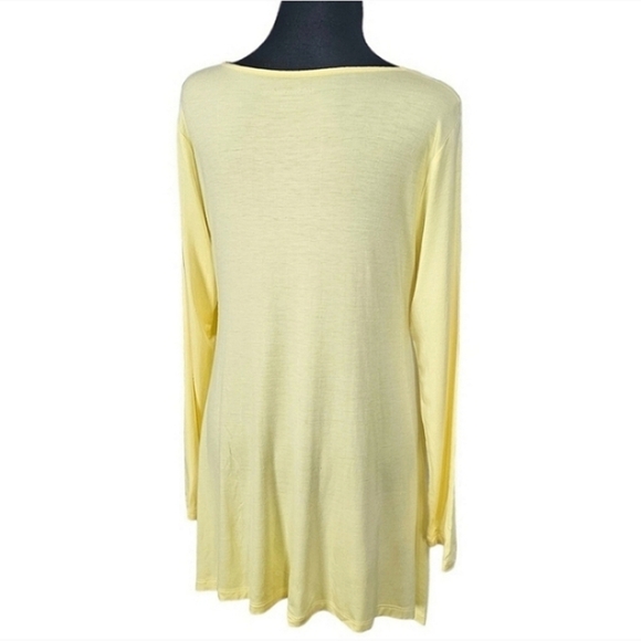 Soft Surroundings Petite Scoop Neck Blouse Sz Medium Viscose Long Sleeve Light - Picture 6 of 13